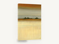 Amber Horizon Meadow, abstract meadow landscape painting, landscape canvas wall art print ready to hang