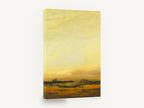 Amber Horizon Haze, golden sky abstract landscape, landscape canvas wall art print ready to hang