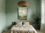 Clearing Over the Meadow landscape canvas print on the wall of a bedroom