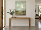 Clearing Over the Meadow landscape canvas print on the wall of a entry hall
