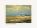 Amber Plain Horizon, golden plain abstract landscape, landscape canvas wall art print ready to hang