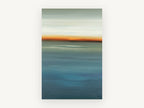 Blue Horizon Glow, coastal canvas wall art print, front view