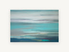 Turquoise Tide Haze, coastal canvas wall art print, front view