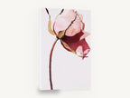 Drooping Pink Rose, single pink rose stem painting, floral canvas wall art print ready to hang