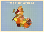 Upside Down Africa Wall Art Print