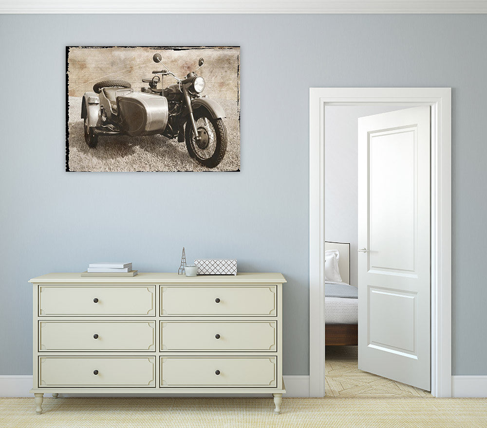 Ural Motorcycle I Wall Art Print on the wall