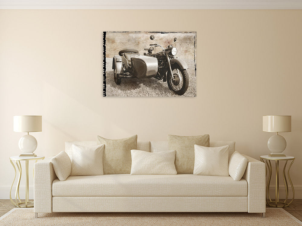 Ural Motorcycle I Wall Art Print on the wall
