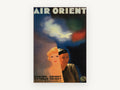 Air Orient Two Faces, vintage canvas wall art print, front view