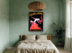 Casino Revue Dancer vintage canvas print on the wall of a bedroom
