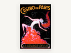 Casino Revue Dancer, vintage canvas wall art print, front view