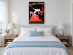 Casino Revue Dancer vintage canvas print on the wall of a coastal bedroom