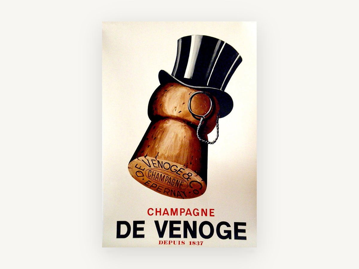 Gentleman Cork, vintage canvas wall art print, front view