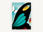 Deco Butterfly Wing, vintage canvas wall art print, front view
