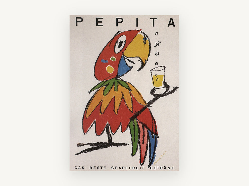 Pepita Parrot Toast, vintage canvas wall art print, front view