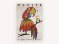 Pepita Parrot Toast, vintage canvas wall art print, front view