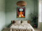 Compte Juste Stopwatch vintage canvas print on the wall of a bedroom