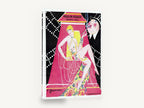 Pink Lamp Showgirl, vintage moulin rouge music hall programme, stretched canvas wall art print ready to hang