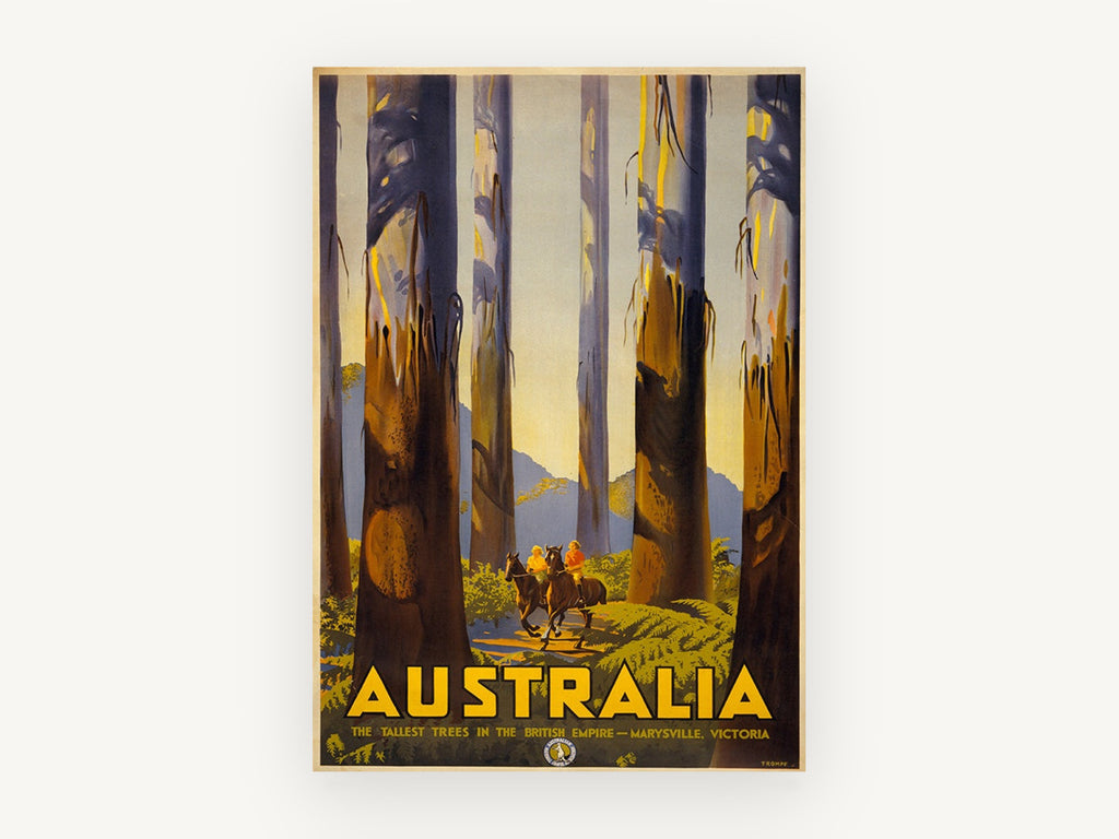 Marysville Tall Trees, vintage canvas wall art print, front view