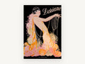 Doriane in Pearls, vintage canvas wall art print, front view