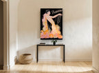 Doriane in Pearls vintage canvas print on the wall of a hallway