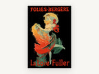 Folies-Bergère Dancer in Flame, vintage canvas wall art print, front view