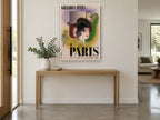Grandes Fêtes de Paris vintage canvas print on the wall of a entry hall