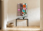 Málaga in Bloom vintage canvas print on the wall of a hallway