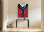 Moscow Circus Elephant vintage canvas print on the wall of a hallway