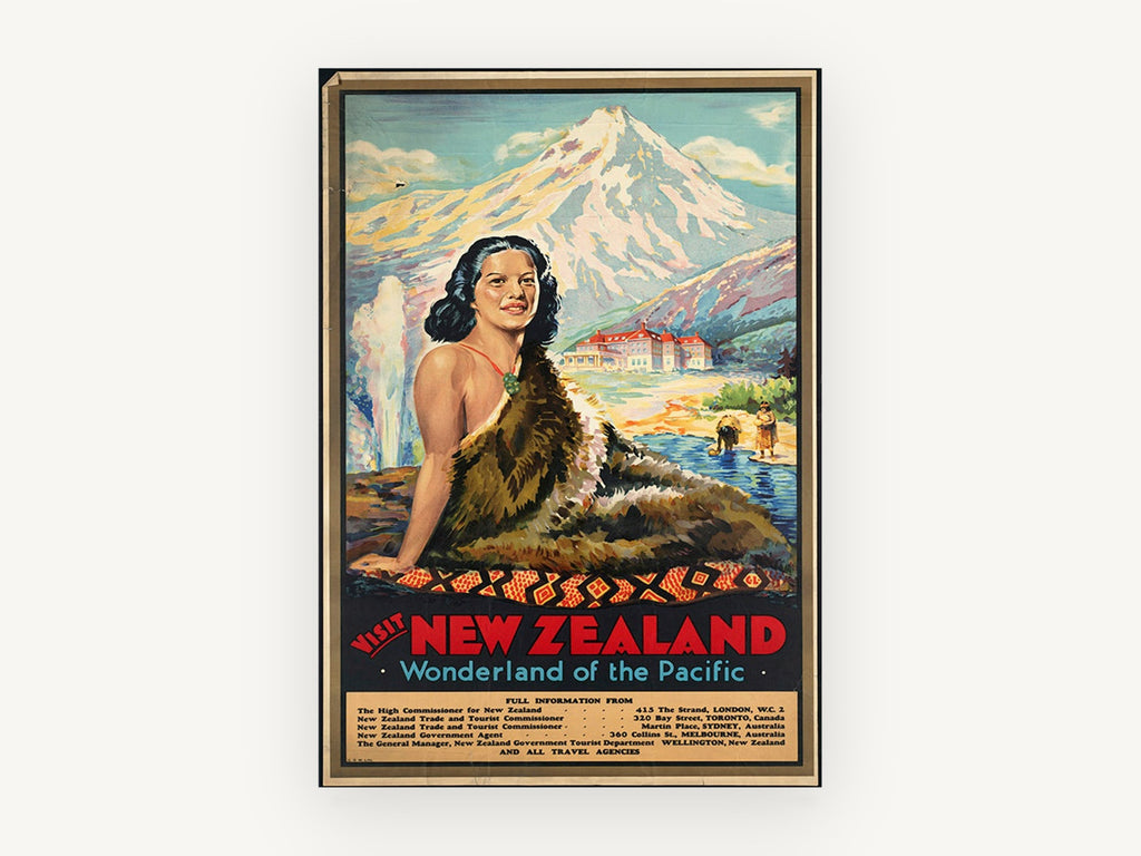 Wonderland of the Pacific, vintage canvas wall art print, front view