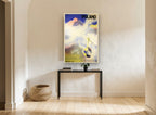 Kasprowy Cable Car Skiers vintage canvas print on the wall of a hallway