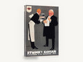 Caviar Waiter and Diner, vintage caviar advertising poster kitchen, kitchen canvas wall art print ready to hang