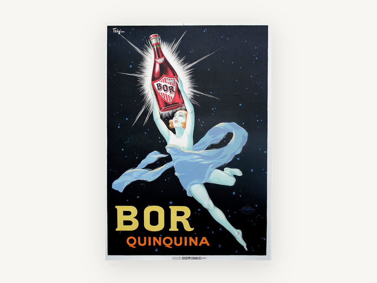 Starlit Bor Quinquina, vintage canvas wall art print, front view