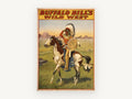 Wild West Horseback Rider, vintage canvas wall art print, front view
