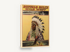 Chief of the Wild West, vintage buffalo bill's wild west poster, stretched canvas wall art print ready to hang