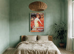 Féminissima at Casino vintage canvas print on the wall of a bedroom