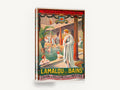 Bathing Hall at Lamalou, vintage lamalou-les-bains spa travel poster, stretched canvas wall art print ready to hang