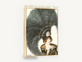 Plumed Hat Parisienne, vintage french fashion illustration, stretched canvas wall art print ready to hang
