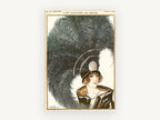 Plumed Hat Parisienne, vintage canvas wall art print, front view