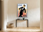 Leslie at Casino de Paris vintage canvas print on the wall of a hallway