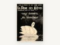 Swan of the Cream Queen, vintage canvas wall art print, front view