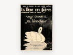 Swan of the Cream Queen, vintage canvas wall art print, front view