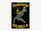 Leaping Mandarinetto Woman, vintage canvas wall art print, front view