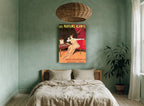 Lady at the Dressing Table vintage canvas print on the wall of a bedroom