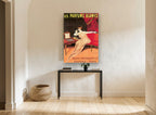 Lady at the Dressing Table vintage canvas print on the wall of a hallway