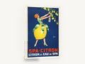 Lemon Dress Spa Citron, vintage spa citron lemon drink poster, stretched canvas wall art print ready to hang