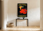 Vini di Lusso Grapes vintage canvas print on the wall of a hallway