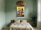 Dragstrip Riot Murder vintage canvas print on the wall of a bedroom