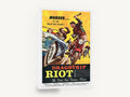 Dragstrip Riot Murder, vintage dragstrip riot movie poster, stretched canvas wall art print ready to hang