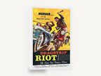 Dragstrip Riot Murder, vintage dragstrip riot movie poster, stretched canvas wall art print ready to hang
