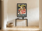 Fallen Angel Film Noir vintage canvas print on the wall of a hallway